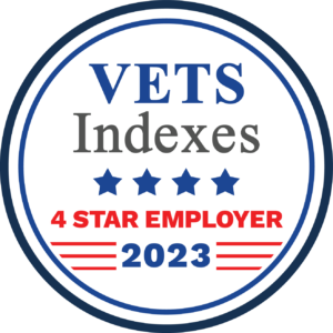 VETS Indexes 4 Star Employer logo for 2023.